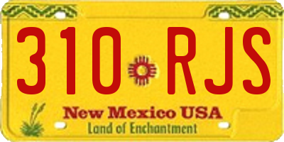 NM license plate 310RJS