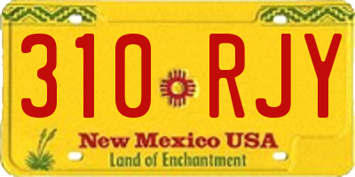 NM license plate 310RJY