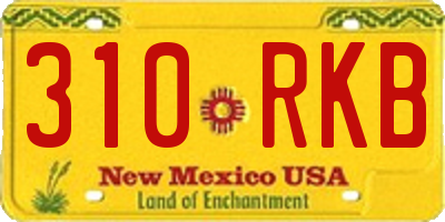 NM license plate 310RKB