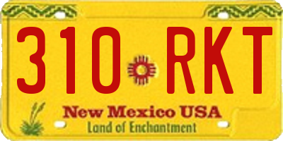 NM license plate 310RKT