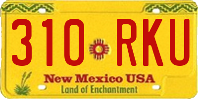 NM license plate 310RKU