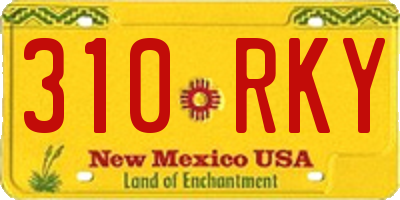 NM license plate 310RKY
