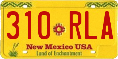 NM license plate 310RLA