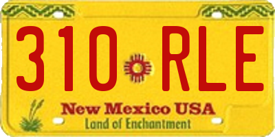 NM license plate 310RLE