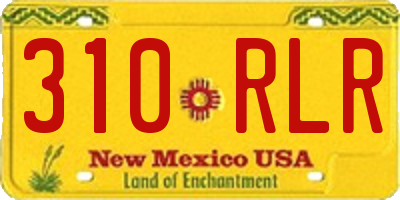 NM license plate 310RLR