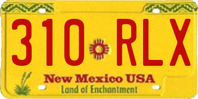 NM license plate 310RLX