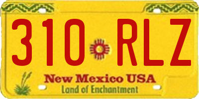 NM license plate 310RLZ
