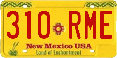 NM license plate 310RME