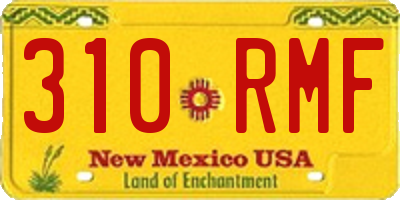 NM license plate 310RMF