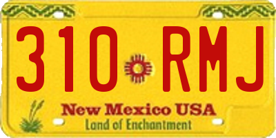 NM license plate 310RMJ