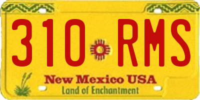 NM license plate 310RMS