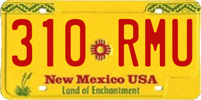 NM license plate 310RMU