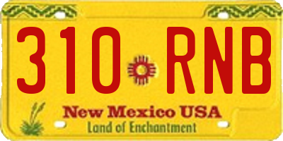 NM license plate 310RNB