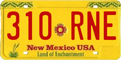 NM license plate 310RNE