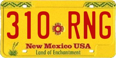 NM license plate 310RNG