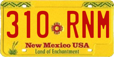 NM license plate 310RNM
