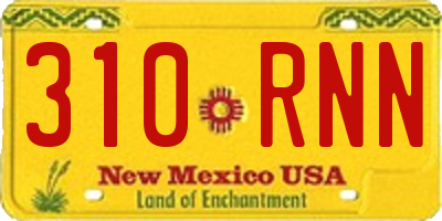 NM license plate 310RNN