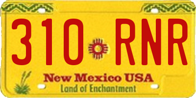 NM license plate 310RNR