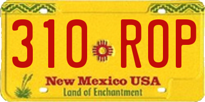 NM license plate 310ROP