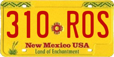 NM license plate 310ROS
