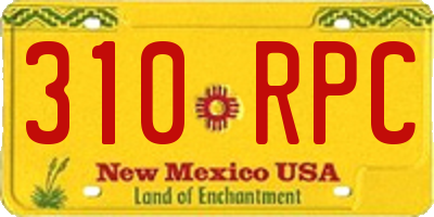 NM license plate 310RPC