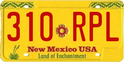 NM license plate 310RPL