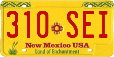 NM license plate 310SEI