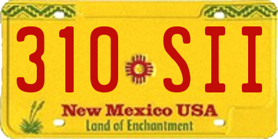 NM license plate 310SII