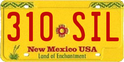 NM license plate 310SIL