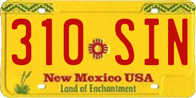 NM license plate 310SIN