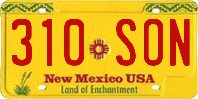 NM license plate 310SON