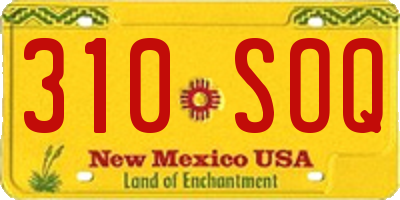 NM license plate 310SOQ