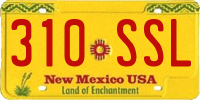 NM license plate 310SSL