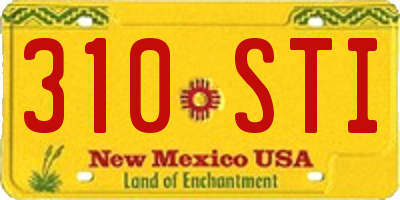 NM license plate 310STI