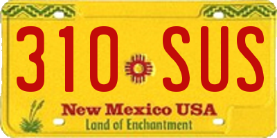 NM license plate 310SUS