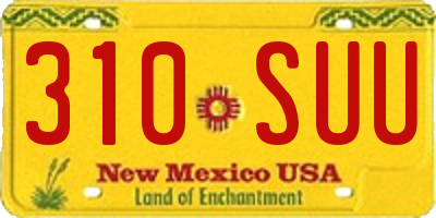 NM license plate 310SUU