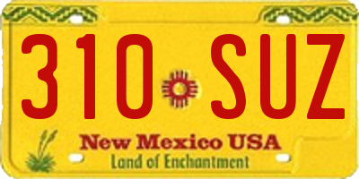 NM license plate 310SUZ
