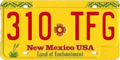 NM license plate 310TFG