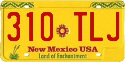 NM license plate 310TLJ