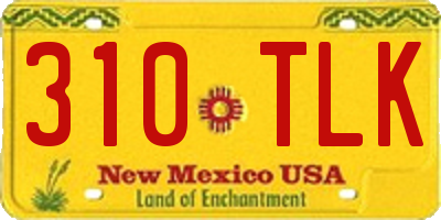 NM license plate 310TLK