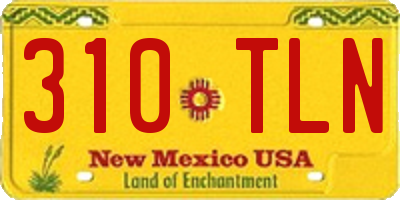 NM license plate 310TLN