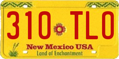 NM license plate 310TLO