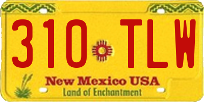 NM license plate 310TLW