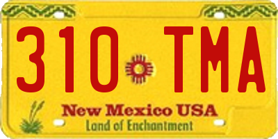 NM license plate 310TMA