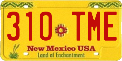 NM license plate 310TME
