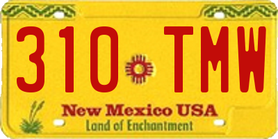 NM license plate 310TMW