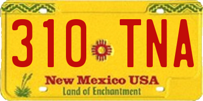 NM license plate 310TNA