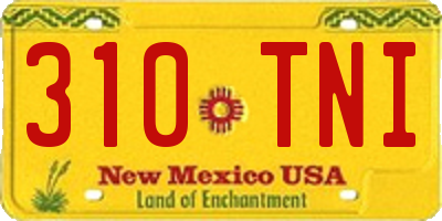 NM license plate 310TNI