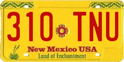 NM license plate 310TNU