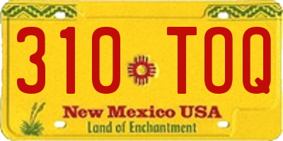 NM license plate 310TOQ